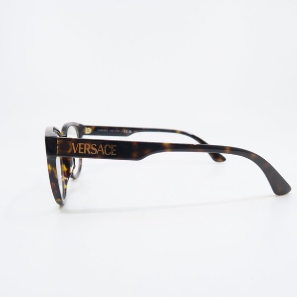 Versace VE 3317-F 108 51mm Brown Tortoise Asian Fit New Unisex Eyeglasses Frames - Picture 8 of 10